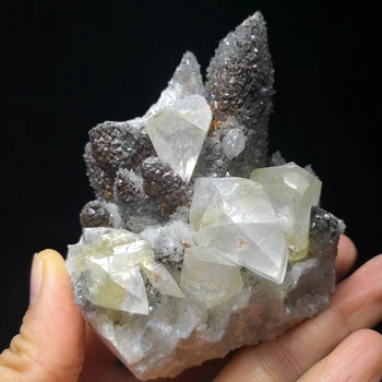

345g NATURAL Stones and Minerals Calcite Pyrite Specimens Form CHINA A1-4