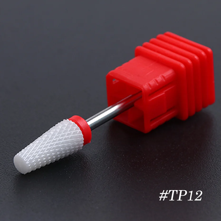 1Pcs Ceramic Nail Drill Bits Metal Milling Cutter Manicure Machine Accessories Polished Peeling Pedicure Manicure Tool JITP01-16 - Цвет: TP12