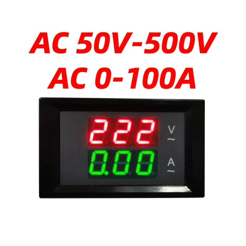Voltmeter Ammeter DL85 измеритель напряжения и тока, измеритель переменного тока, светодиодный вольтметр, амперметр, AC50-500V, 100A, двойной дисплей, измеритель напряжения и тока, измеритель частоты - Цвет: Voltmeter Ammeter