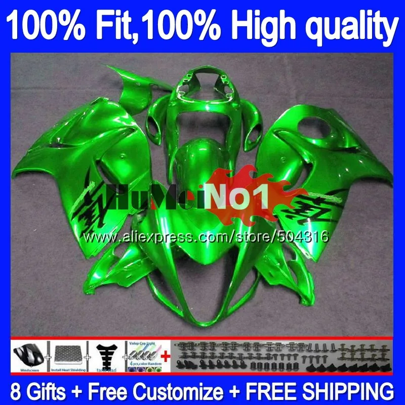 Инъекции для SUZUKI GSXR-1300 GSXR 1300 Hayabusa 30MC. 69 GSXR1300 2008 2013 08 13, 14, 15, 16 лет жемчуг зеленый обтекатель