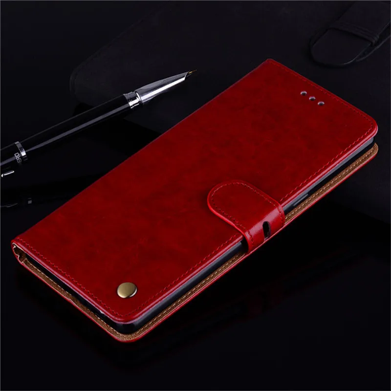 Wallet Leather Flip Case For Meizu 16Xs For Meizu 15 Lite(M15) 16s Pro 16Xs M5c M5s M6T M6s M6 M5 Note 8 9 A5 M3 U20 U10 Cover - Цвет: Oil (Red)