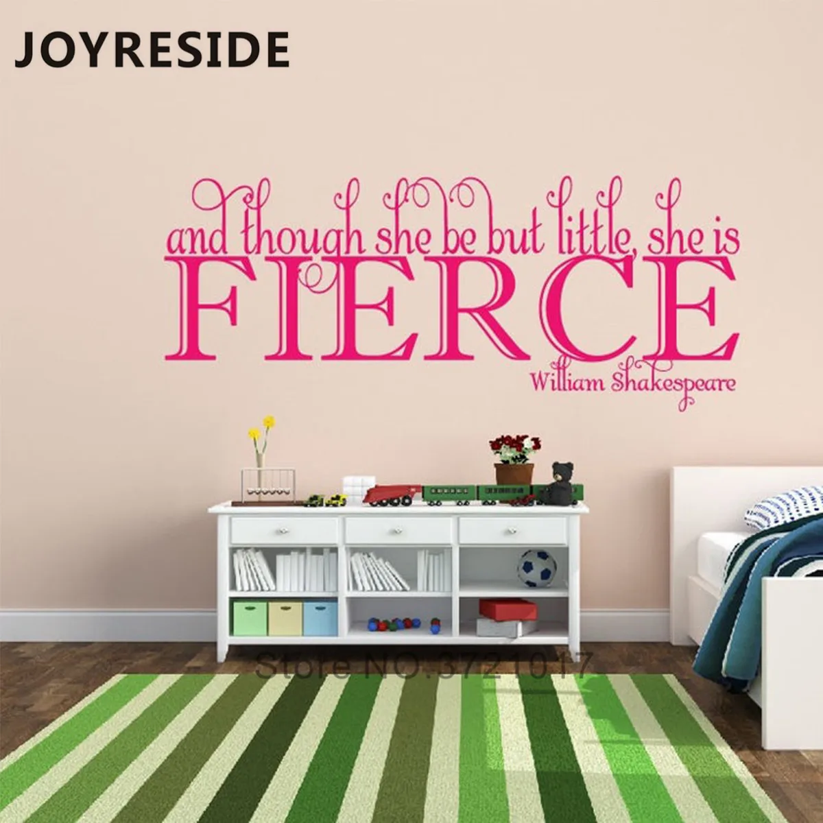 Fierce Words Little Baby Wall Sticker Girls Bedroom Decroation And Tough She Be But Is Firece Stickers M430 | Дом и сад