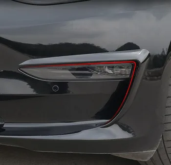 

Front Blade Trim For Tesla Model 3 Accessories ABS Carbon Fiber Black White Car Accessories Model3 Model Three 2020