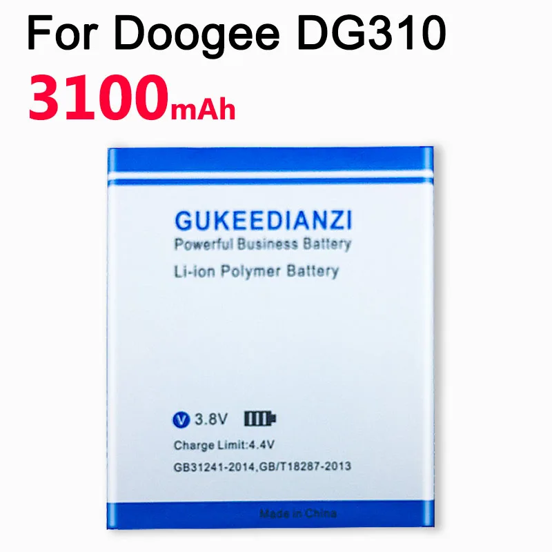 GUKEEDIANZI B-DG310 3100 мАч телефон батарея для Doogee DG310 мобильный сменный аккумулятор