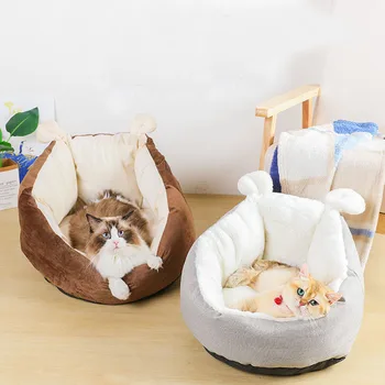 

Cat Bed Cat House Pet Dog House for Cat Bench for Cats Cotton Pets Products Puppy Soft Comfortable Winter House