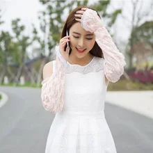 Кружевная Солнцезащитная манжета для верховой езды без рукавов с солнцезащитными Рукавами Летняя длинная ультратонкая уличная одежда для вождения tao zhi-Ice Sleeve