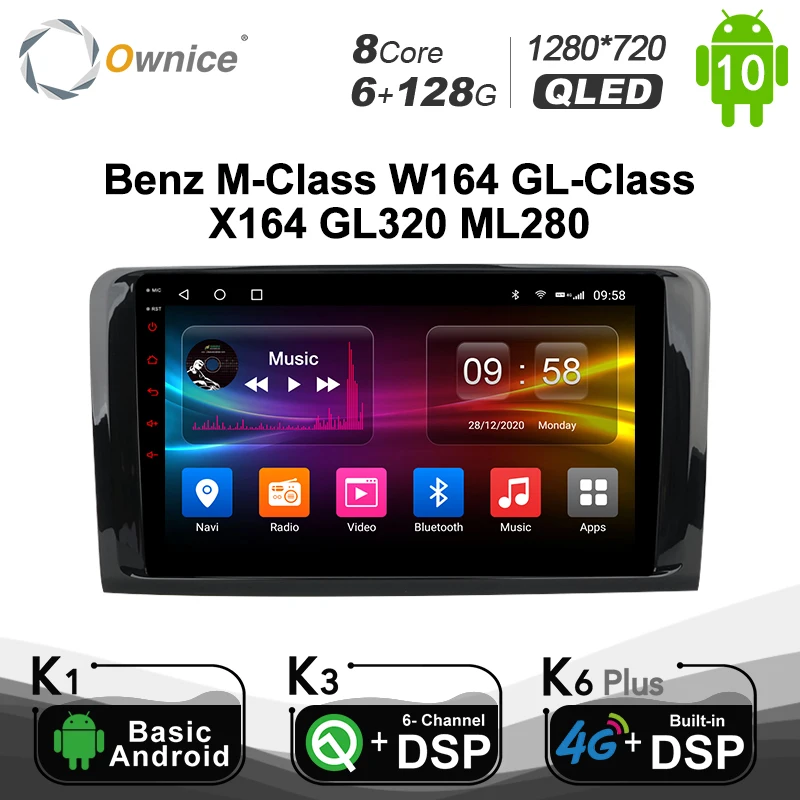 6 + 128G Ownice Android 10 0 автомобильный DVD-плеер для Mercedes-Benz M-Class W164 GL-Class X164 GL320 ML280 GPS Радио 8