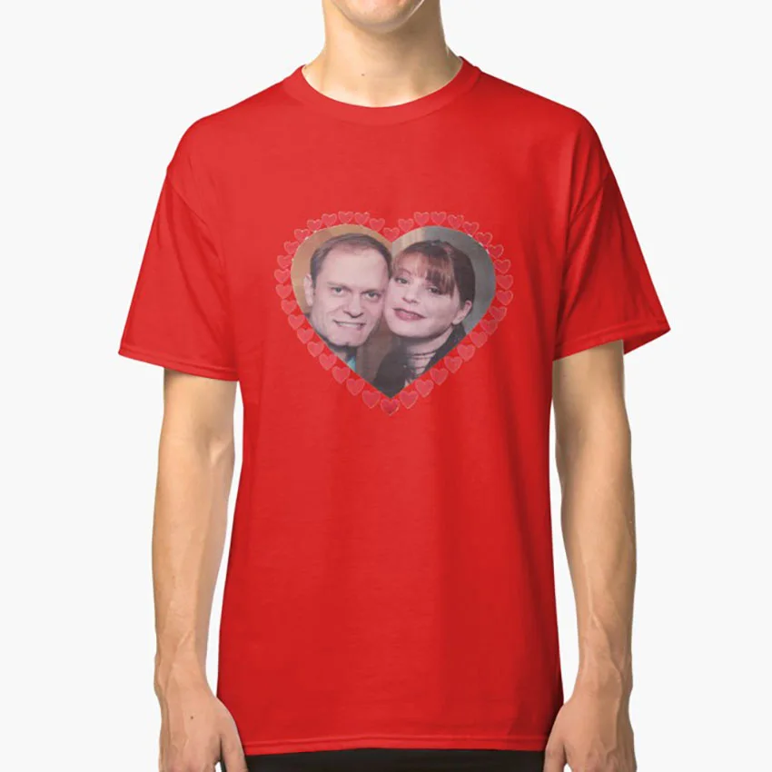 Daphne& Niles футболка frasier niles crane daphne moon otp ТВ-шоу crane david hyde pierce наклейки 90s сердца - Цвет: Красный