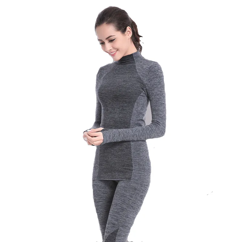 

Thermal Underwear For Women New Winter Underwear Sets Anti-microbial High Stretch Thin Thermo Underwear Female Warm Long Johns