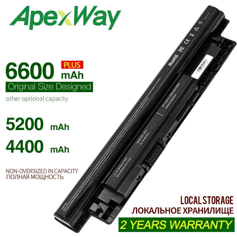 ApexWay ноутбук Батарея для Dell inspiron 3521 2521 2421 17R 5721 17 15R 3721 5521 15 3521 14R 5421 VR7HM W6XNM X29KD MR90Y xcmrd