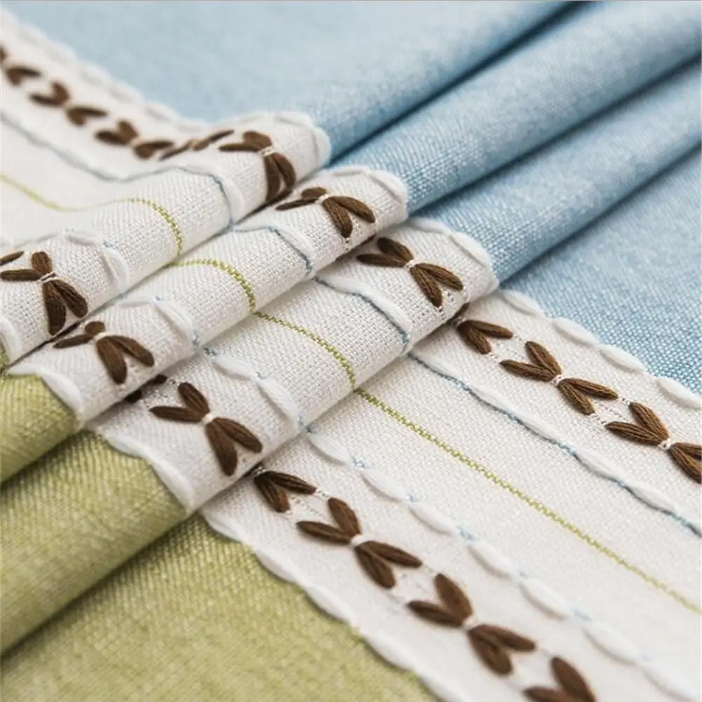 Table Mat Stitching Tassel Tablecloth Heavy Weight Cotton Linen Fabric Dust-Proof Table Cover Kitchen Dinning Decoration Pads