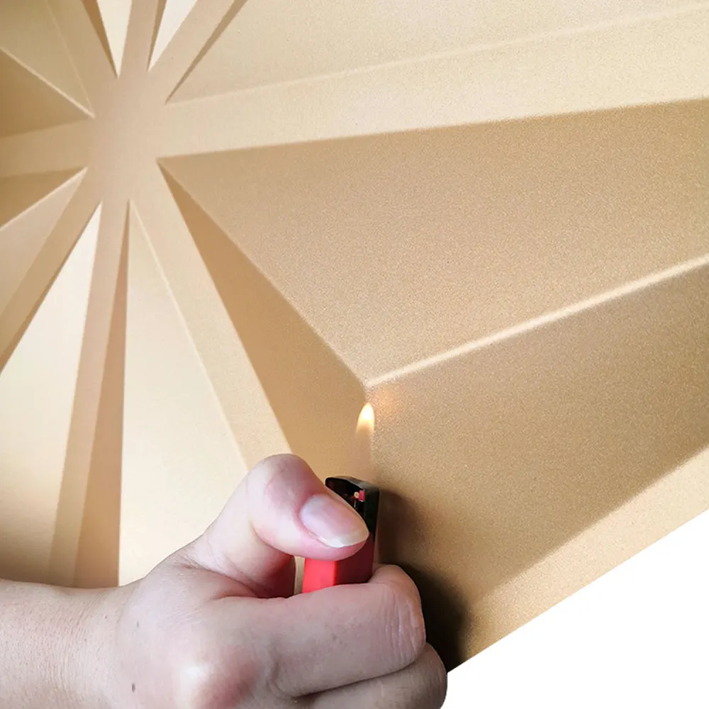 Sonsill 3D Wall Panels Charm Gold PVC Waterproof Wall Panelings Decorative Wall Stickers Textured 12 Tiles