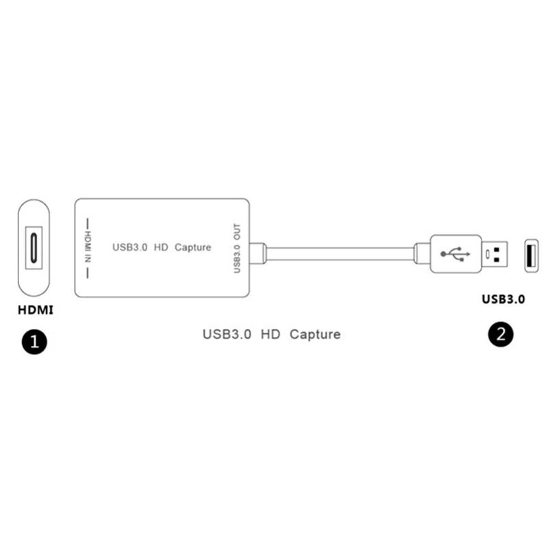 Устройство видеозахвата HDMI USB 3,0 1080P 60 FPS видео и аудио Захват для xbox PS4 nintendo Switch PC Plug& Play