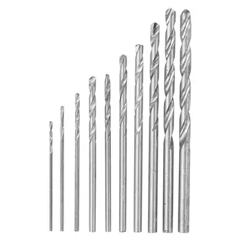 

10Pcs/1 Set Mini High Speed White Steel Twist Drill Bit Set for Dremel Rotary Tool HSS 0.8-3MM