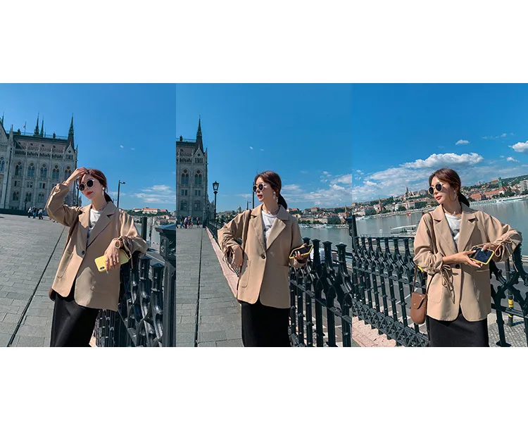 Куртка для фотосессии, женский корейский стиль, свободный дизайн, не основной стиль, новинка, стиль онлайн, знаменитостей, ретро, британская