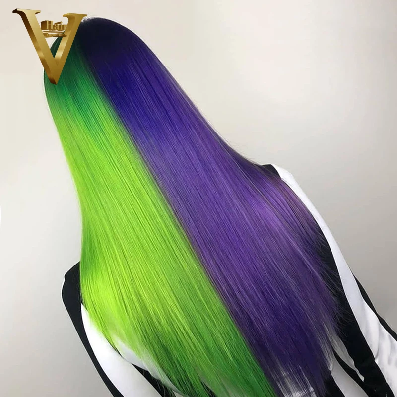 Half Blue And Half Purple Hair