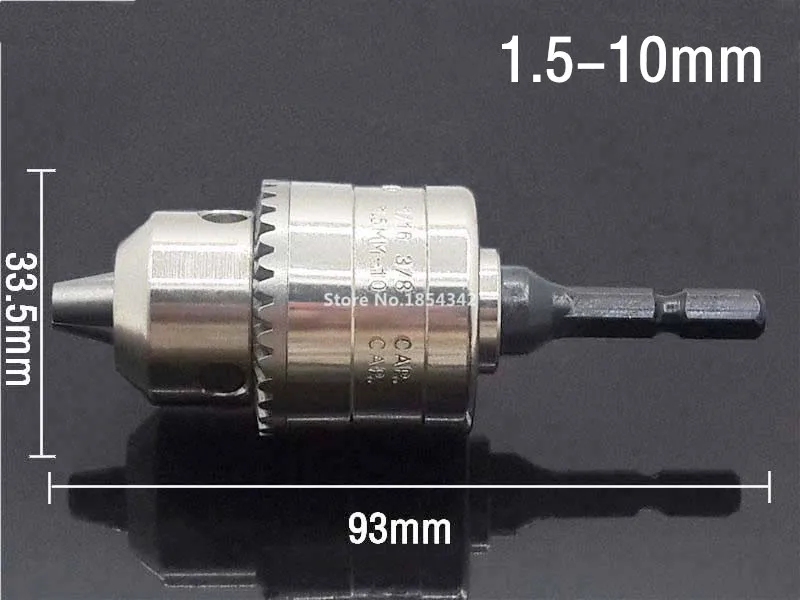 1 шт. 1,5-10 мм или 0,8-10 мм 1/" шестигранный хвостовик Сверлильный Патрон Бесключевой сверлильный Бит быстрого изменения адаптер конвертер деревообрабатывающий электроинструмент