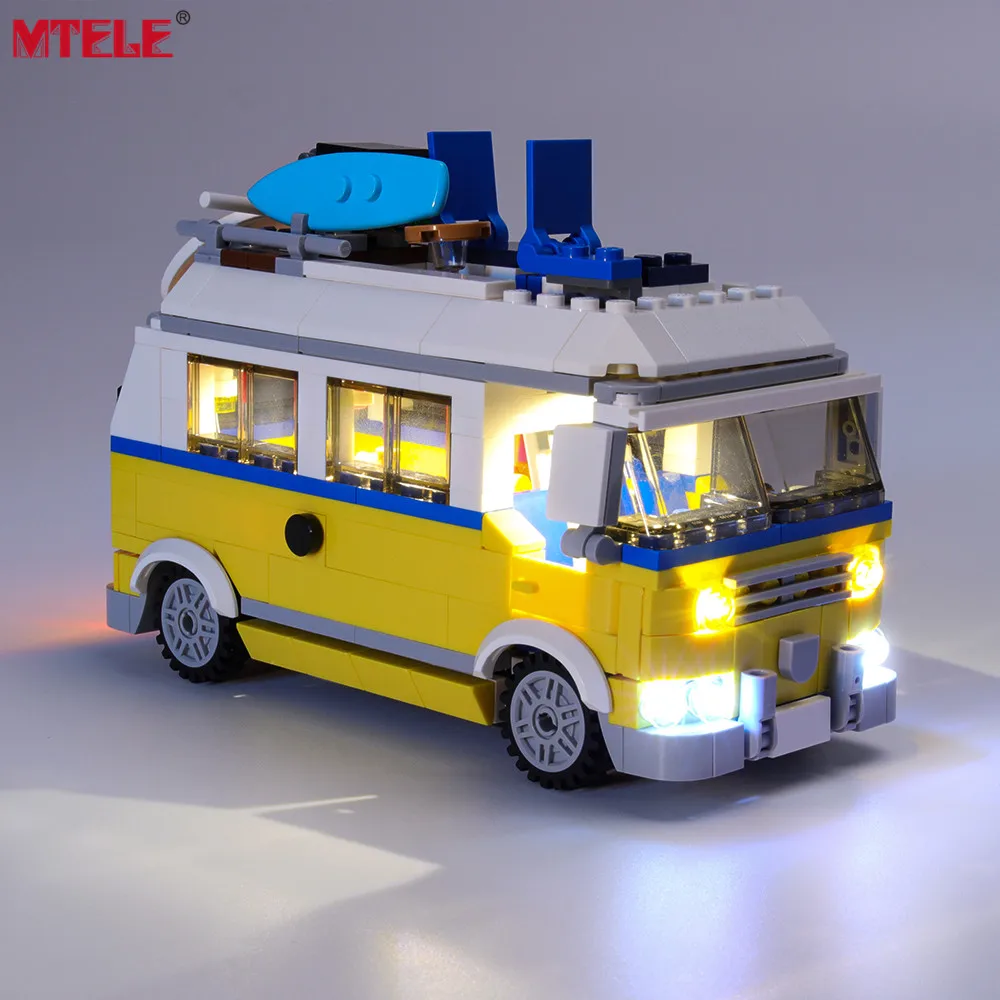 MTELE бренд светодиодный светильник Up Kit для Creator Sunshine Surfer Van светильник ing комплект совместим с 31079(не включает модель