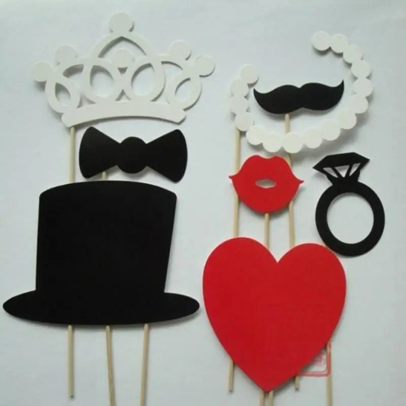 8 шт./компл. Добро пожаловать вечерние с бородой в виде шлема для молодожен форме