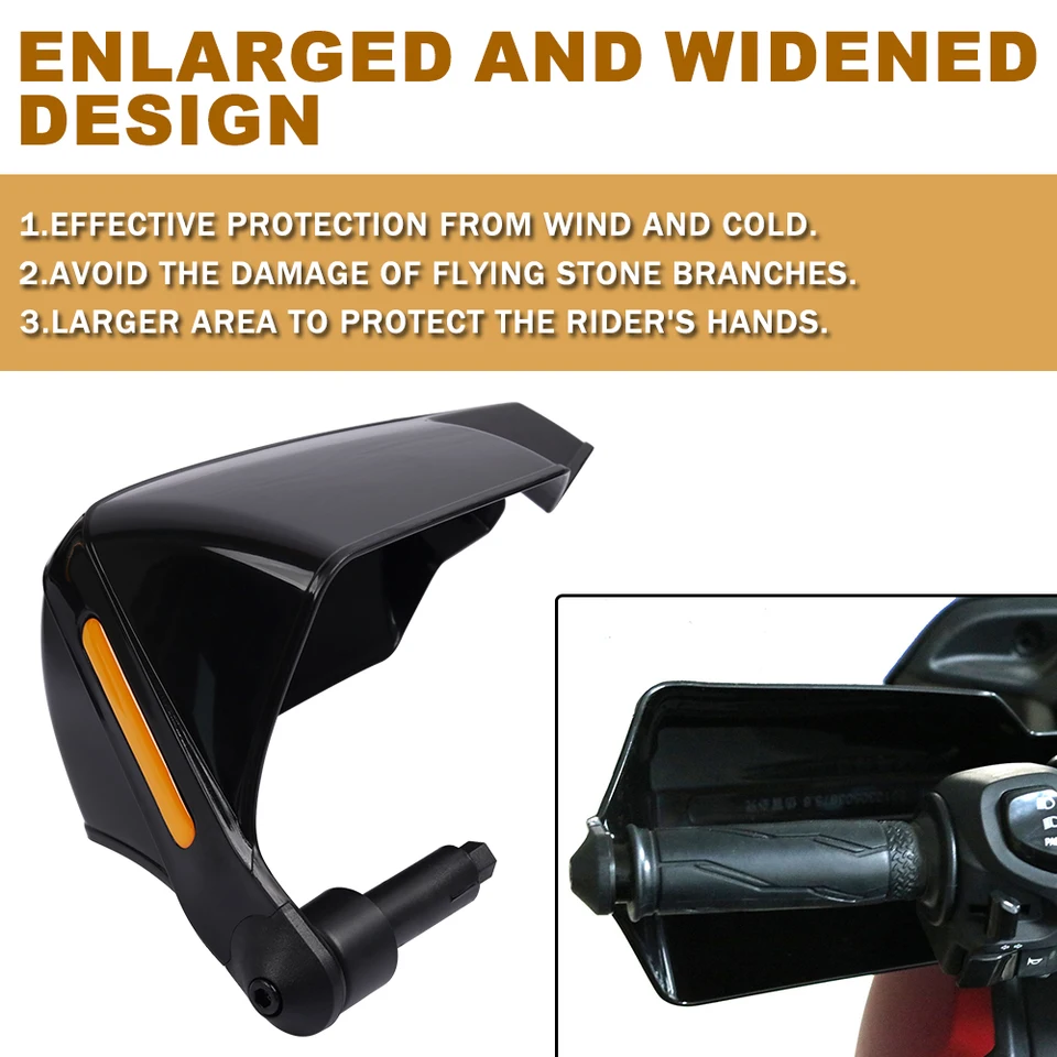 Protège-mains Moto Pour Kawasaki J125 J300 J500 – ABS Noir – Pare-vent, Anti-projections – Installation Facile (kit Inclus)