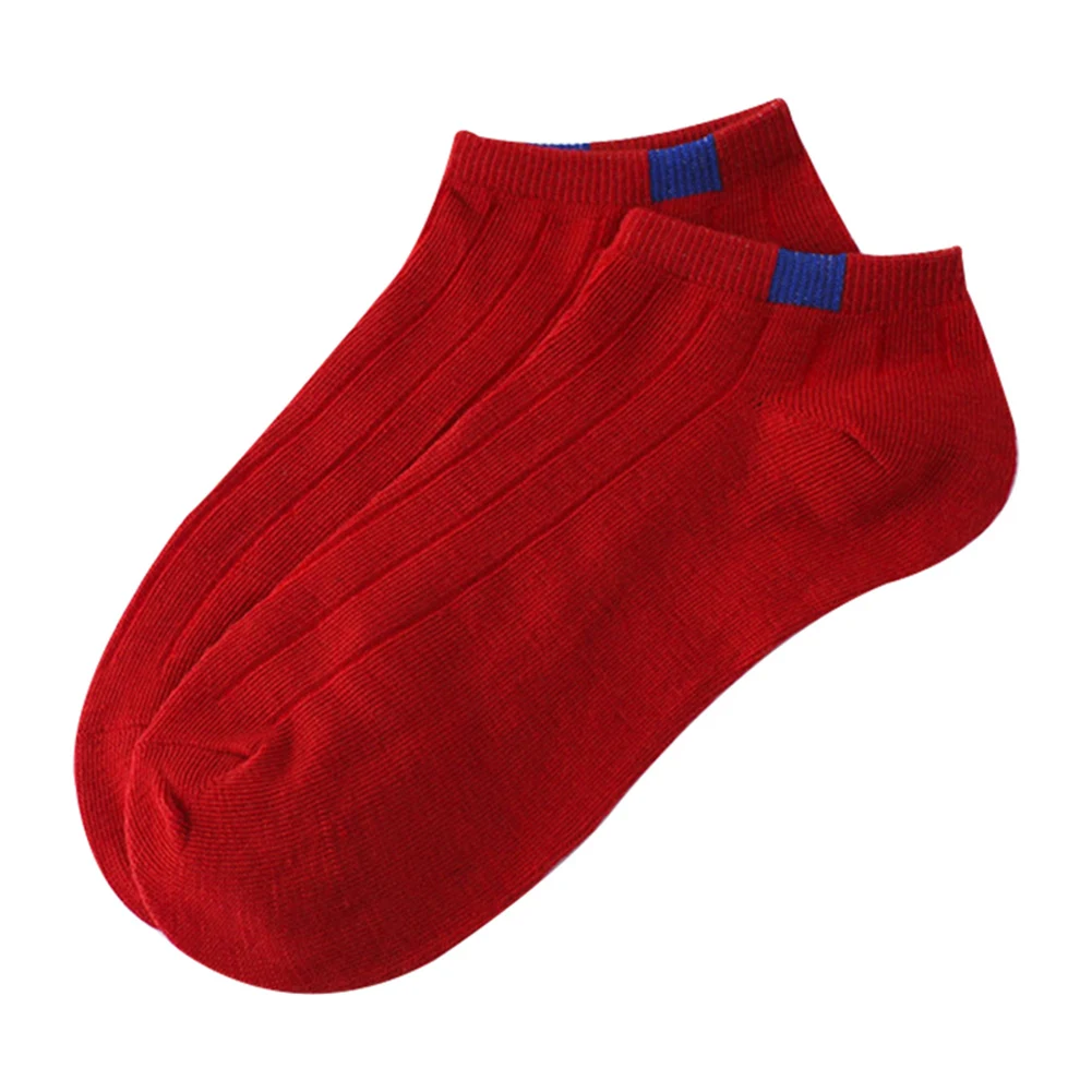 red 10pair 5 пар/10 пар, нескользящие носки в стиле Харадзюку для девочек, женские низкие невидимые носки, Лидер продаж - Цвет: red 10pair