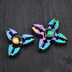 Spinner à main en alliage de Zinc, gyroscope en métal, jouets arc en ciel, cadeau de noël pour enfants et adultes, soulagement de la rotation des doigts 
