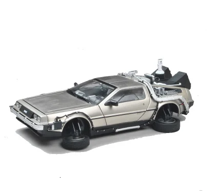 1/18 масштаб Назад в будущее часть 1 2 3 машина времени DeLorean DMC-12 машина литья под давлением модель игрушки оригинальная коробка