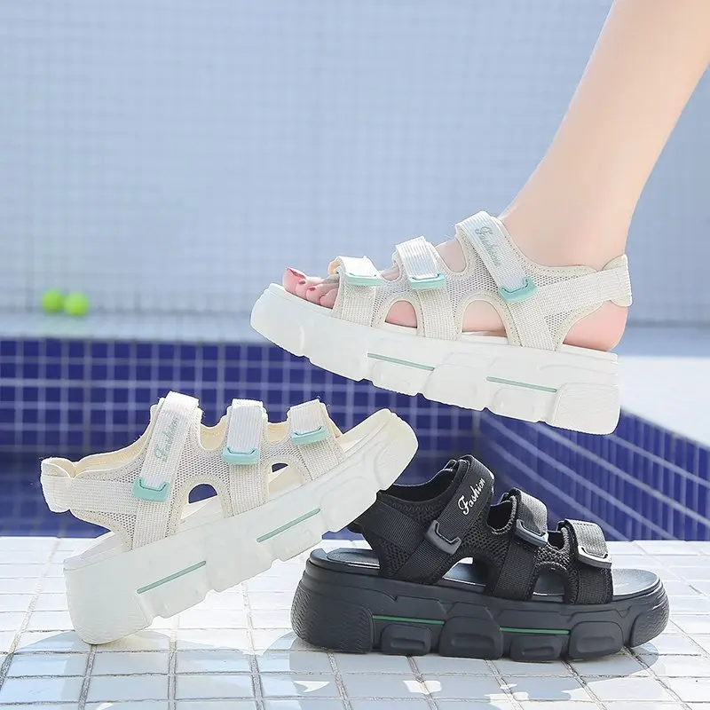 

Thick bottom increased daddy sandals 2020 summer new wild beach sandals fashion casual sports sandals female Z946