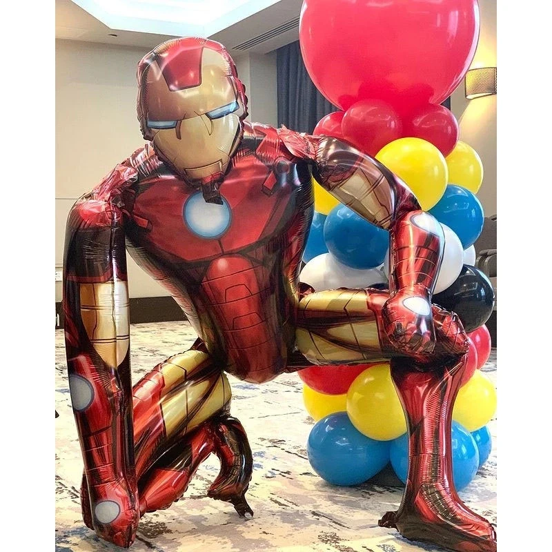Ballon Iron man Chiffre Or Anniversaire - Avengers 