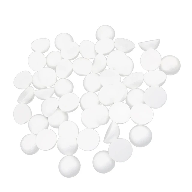 10pcs Modeling Styrofoam Foam Ball Hemispheres Decor Crafts Ornament 5 3
