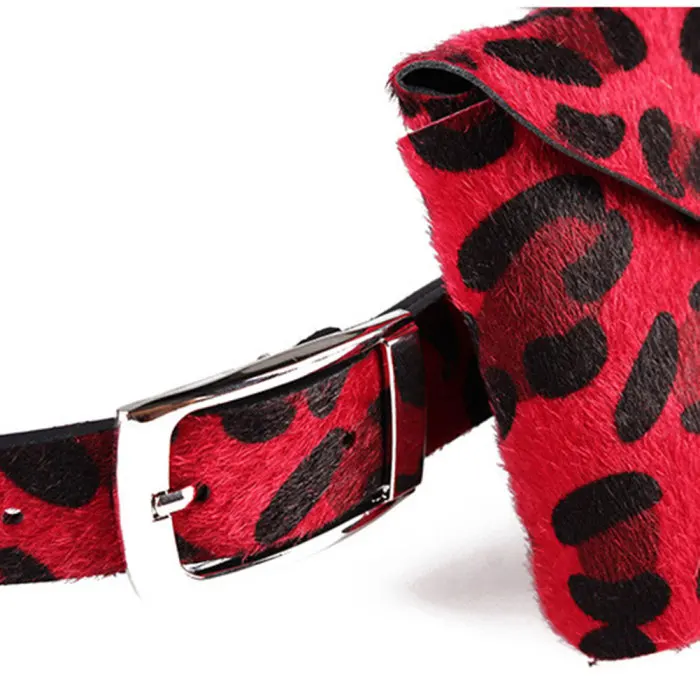Women Waist Bag Leopard Adjustable Belt Pack Purse for Mobile Phone Keys Money KS-shipping