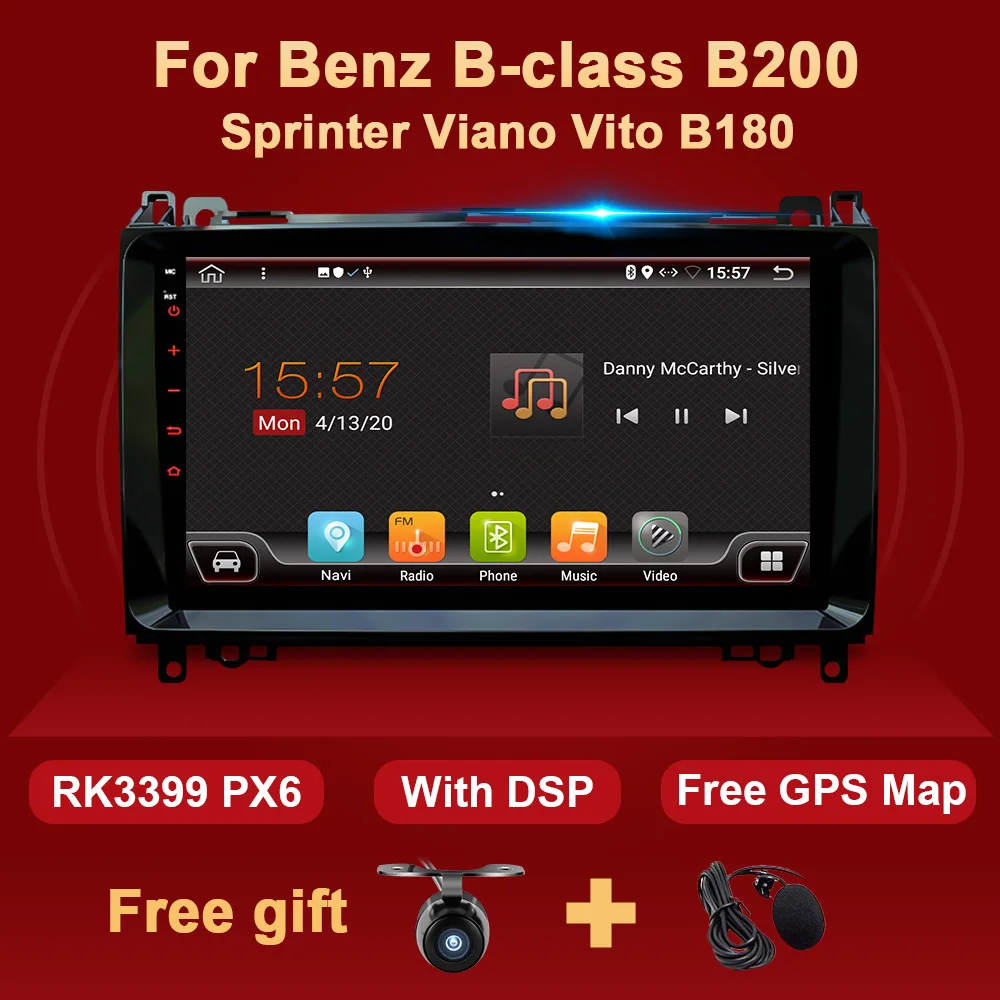 2Din Android Car Radio GPS For Mercedes Benz B200 A B Class W169 W245 Viano Vito W639 Sprinter W906 Multimeida Navigation no DVD