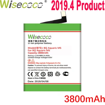 

WISECOCO 3800mAh Battery For BQ Aquaris M5 Mobile Phone In Stock Latest Production High Quality Battery+Tracking Number