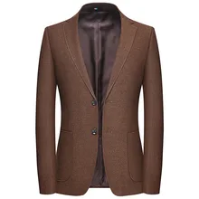 Осень Зима Мужские Костюмы Блейзер Новые повседневные Костюмы Пиджак однобортный мужской s пальто