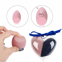 2 шт./компл. макияж губка сердце-Форма безлатексный Красота косметический слойка тональный крем для лица, пудра, румяна, макияж инструменты с коробкой