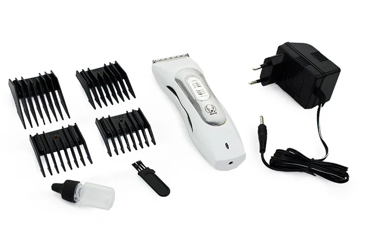 Professional Pet Clipper USB Rechargeable Electric Hair Trimmer Cat Dog Grooming Cutters Powerful Animal Shaver 110-240V all pet - Цвет: Белый