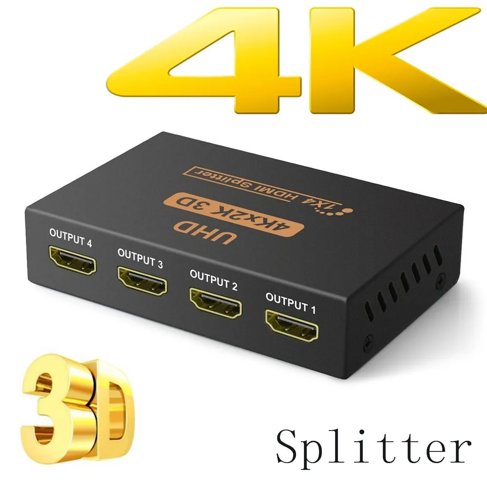 BESIUNI 4K HDMI-compatible Splitter Full HD 1080p Video HD Switch Switcher 1X2 1X4 Dual Display For HDTV DVD PS3 Xbox,hdmi splitter converter,hdmi switch