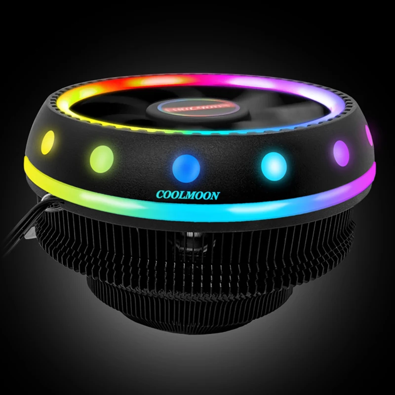 Кулер для ЦП COOLMOON UFO с RGB подсветодиодный кой 12 В| |