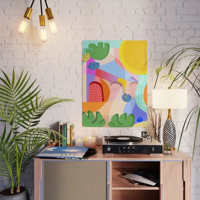 Hd пустынные принты для дома фотообои искусственная стена абстрактная красочная