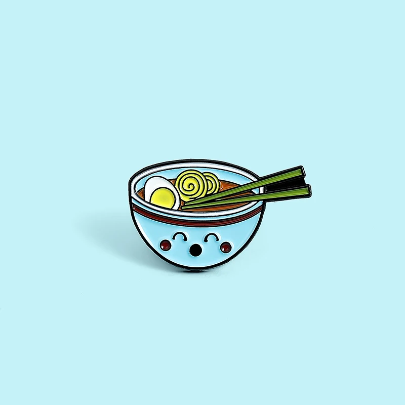 Забавные еда эмаль на булавке для пиццы Ramen типа "банан" мешочек брошек