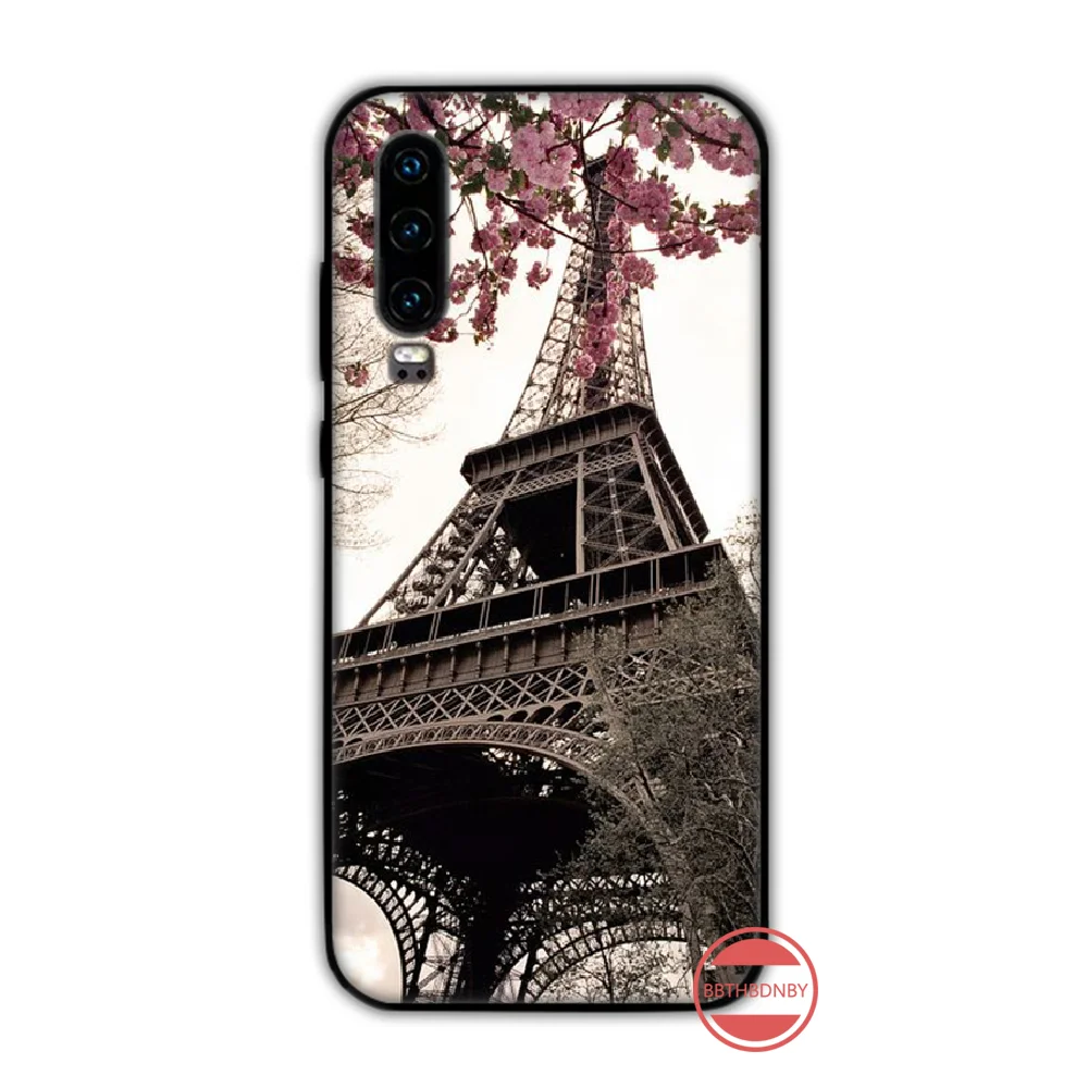 Eiffel Tower building  Paris Soft Shell Phone Case Capa Funda For Huawei P9 P10 P20 P30 Lite 2016 2017 2019 plus pro P smart huawei silicone case Cases For Huawei