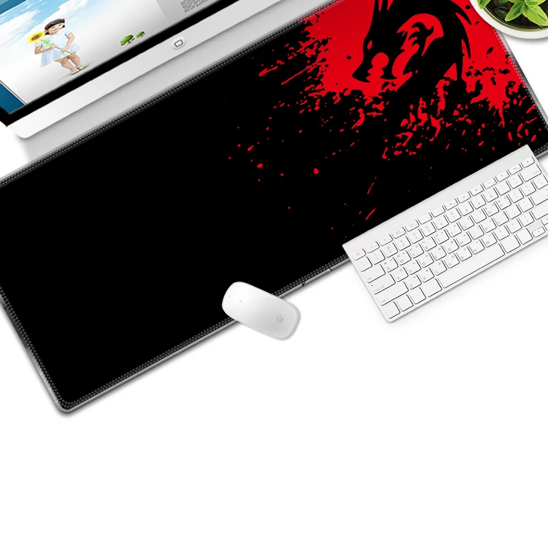  90*40cm Gaming Mouse Pad Large XL Dragon Logo Computer Mousepad XXL Rubber Desk Mat for Laptop for 