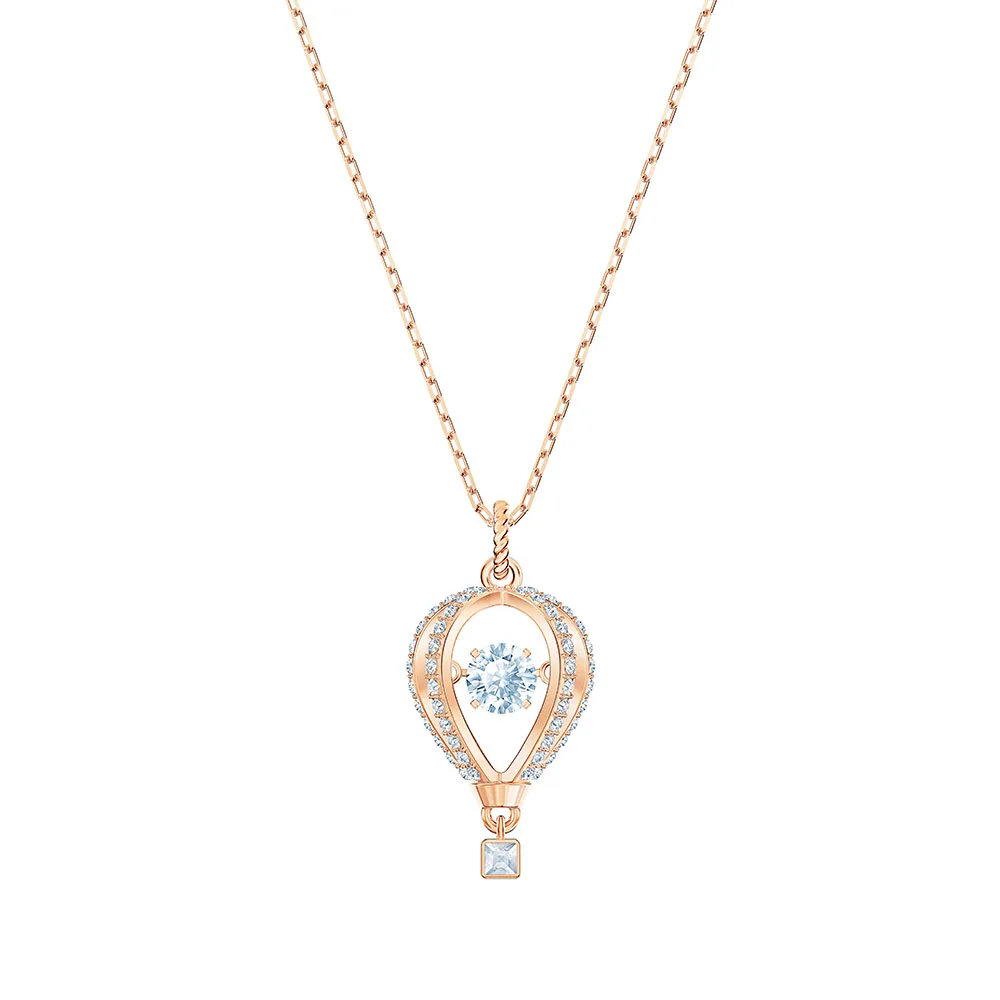 New Lucky Star, Star, Feather, Hot Air Balloon, Moon, Ladybug Crystal Necklace High Quality Fashion Women Jewelry Necklace