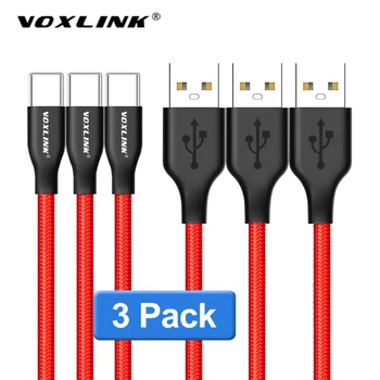 

VOXLINK USB Type C Cable for xiaomi redmi note 7 USB-C Mobile Phone Fast Charging Type-C Cable for Samsung Galaxy S9 S8 Plus