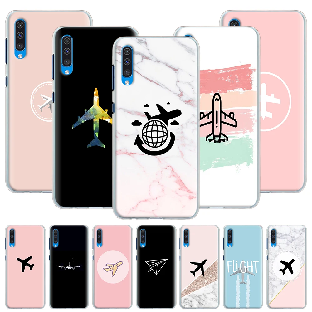 

Travel the world paper plane aircraft Case for Samsung Galaxy A10 A10e A10S A20 A30S A40 A50 A50S A60 A70 A51 A71 Hard Cover Cap