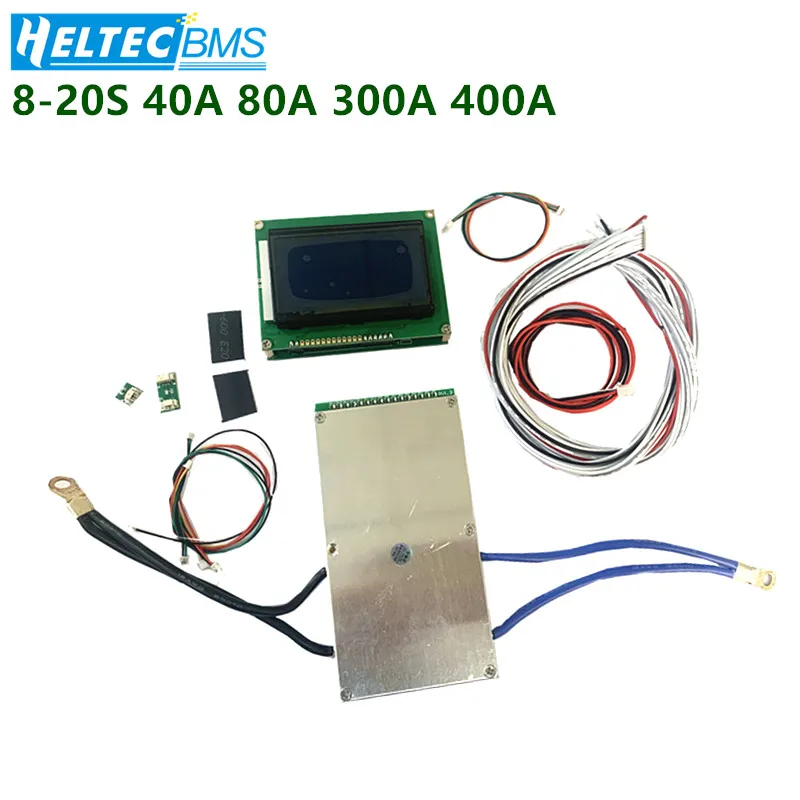 Защитная Плата Smart BMS 40A 80A 300A 400A 8S ~ 20S Lifepo4 для литий ионных аккумуляторов Lipo Bluetooth APP