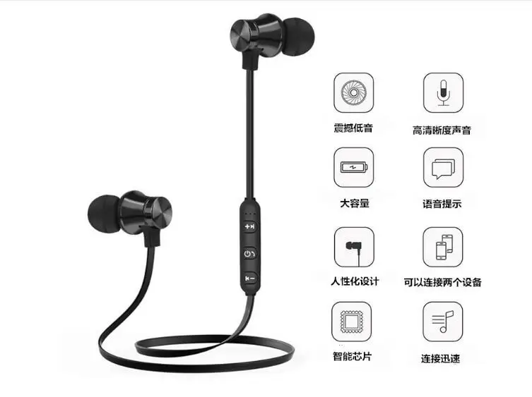 Магнитные беспроводные Bluetooth наушники TX11 NeckSports гарнитура музыкальные стерео с