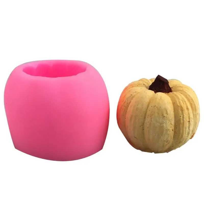 

3D Pumpkin Silicone Mold Fondant Cake Chocolate Sugarcraft Decorating Baking Candle Clay DIY Mould