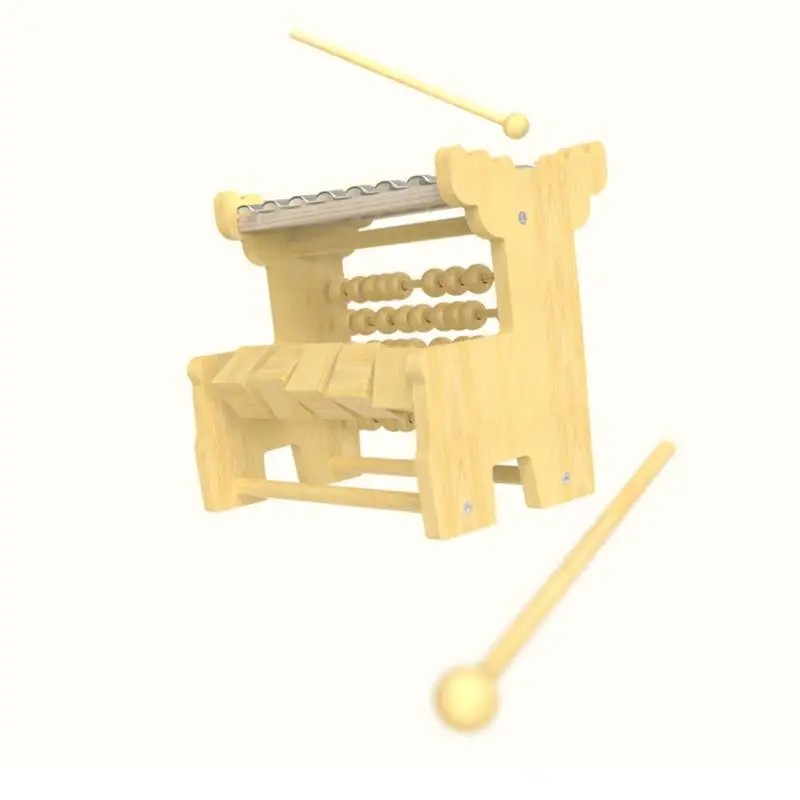 Infant Multi-Function Knock Piano Computing Rack Xylophone Educational Wood Musical Instruments For Boys Girls 2-3-5 Years Old