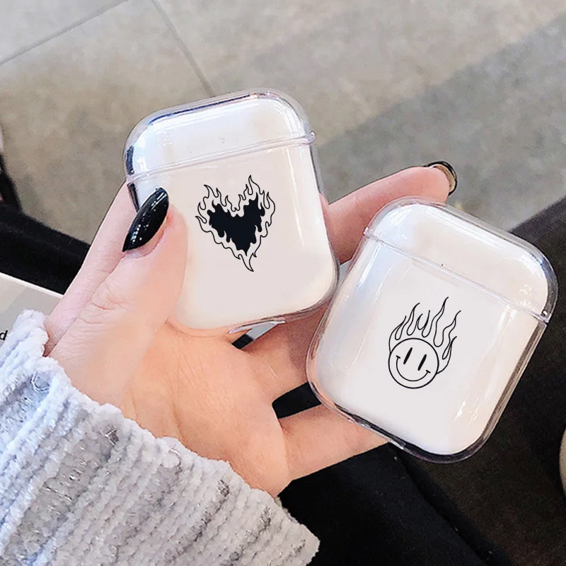 Прозрачная коробка для зарядки наушников, чехол для силиконовой Apple AirPods 1/2, беспроводная мягкая гарнитура, защитный чехол, фонарь для зарядки